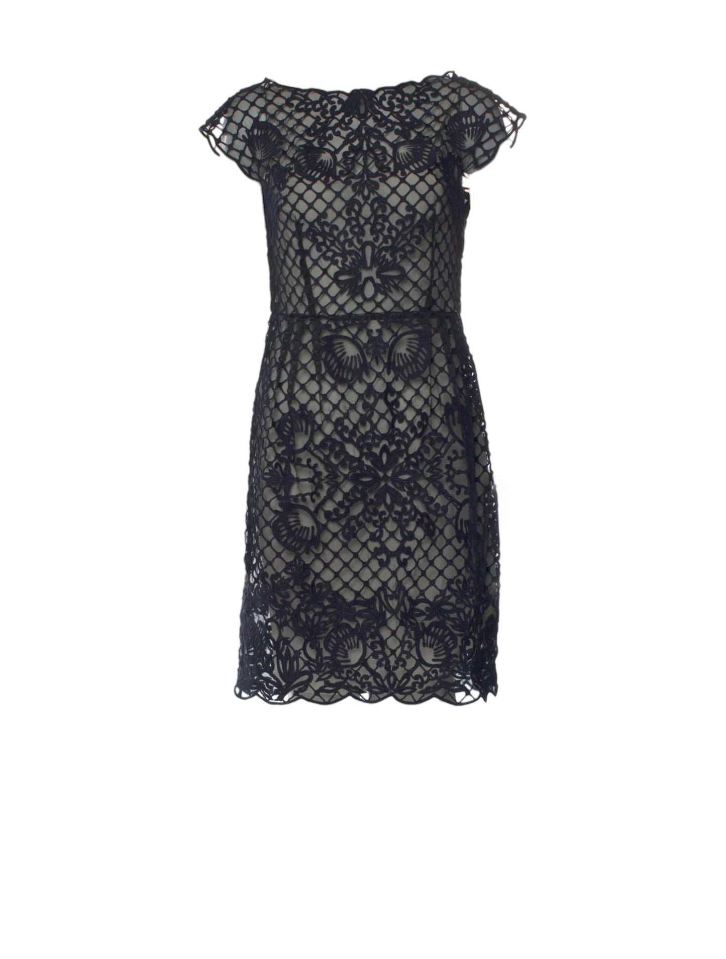 Escada 2014 Runway Lattice Silk Shift