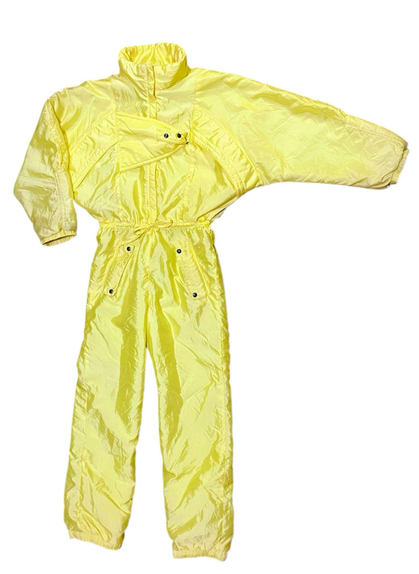 Vintage Batwing Ski Suit Lemon Yellow