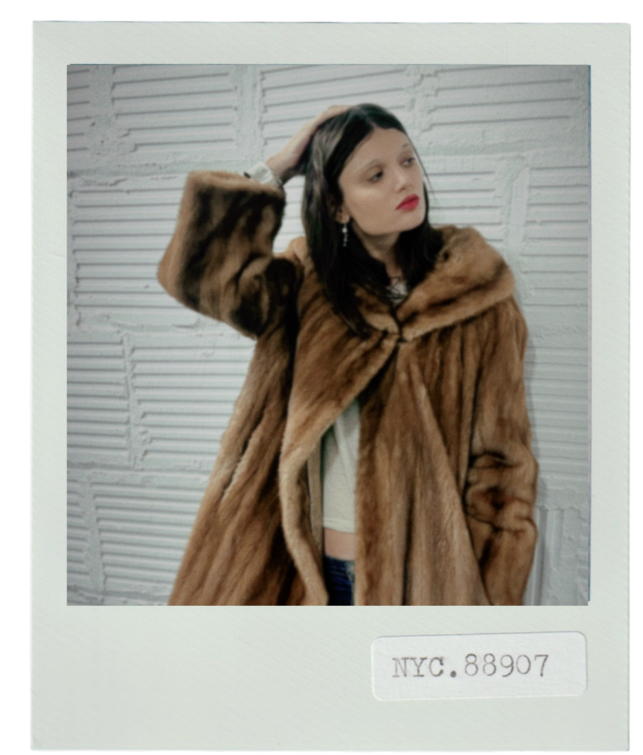Blonde Mink with Funnel Collar