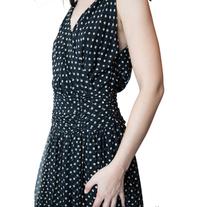 Cerruti 1881 Vintage Polka Dot Crepe Dress