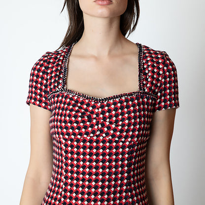 Boutique Moschino Cotton Tweed Shift Dress