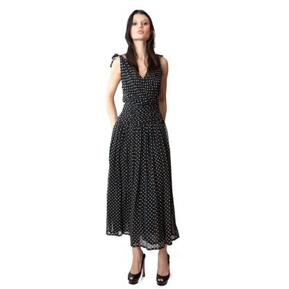 Cerruti 1881 Vintage Polka Dot Crepe Dress