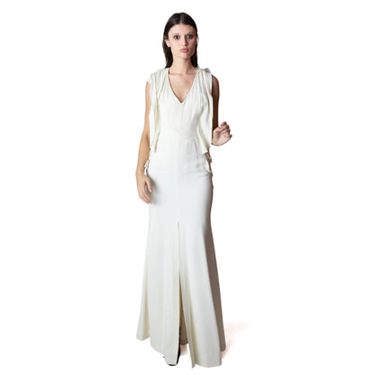 Antonio Berardi Long Ivory Vintage Gown