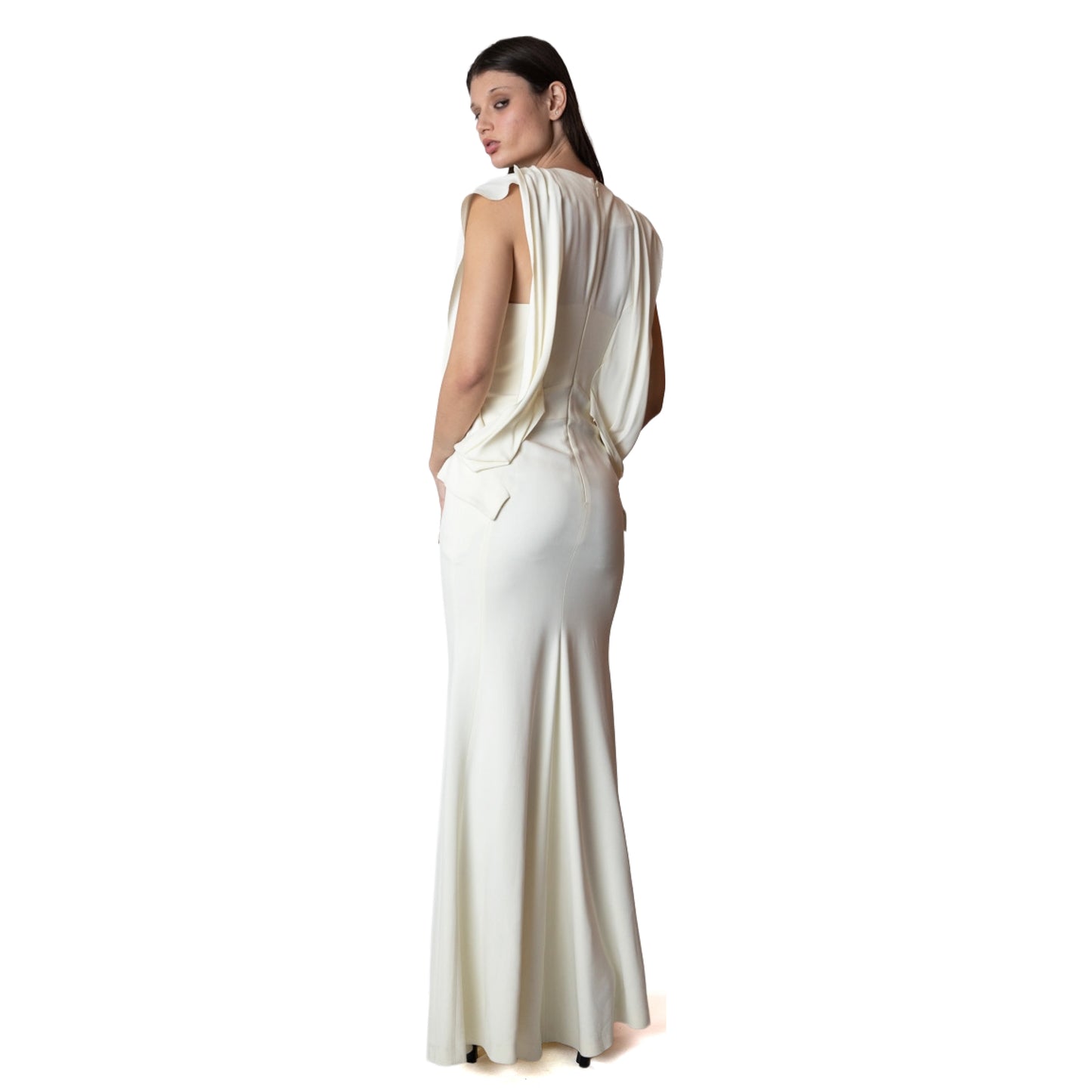 Antonio Berardi Long Ivory Vintage Gown