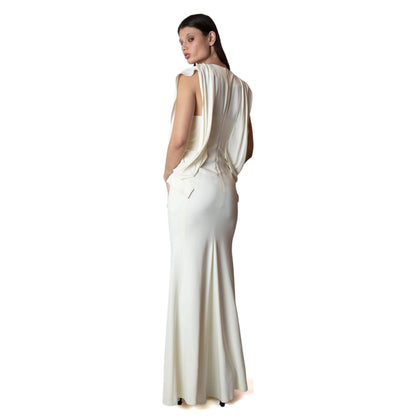Antonio Berardi Long Ivory Vintage Gown