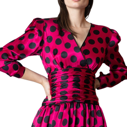 Maggy London Vintage Silk Polka Dot Dress