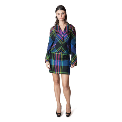 Vivienne Westwood Jewel Tone Plaid/Tartan Skirt Suit