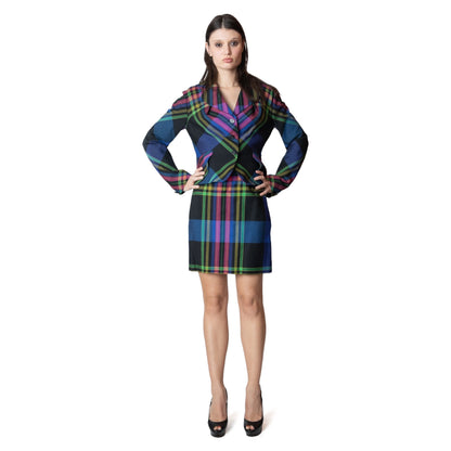 Vivienne Westwood Jewel Tone Plaid/Tartan Skirt Suit