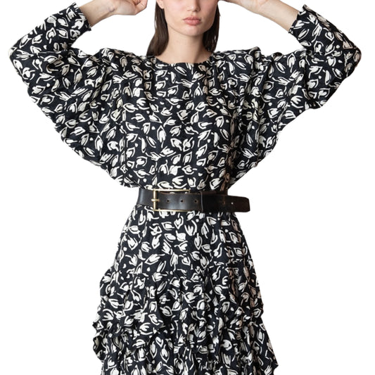 Saint Julian Vintage Silk Floral Batwing Dress