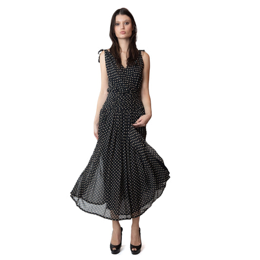Cerruti 1881 Vintage Polka Dot Crepe Dress