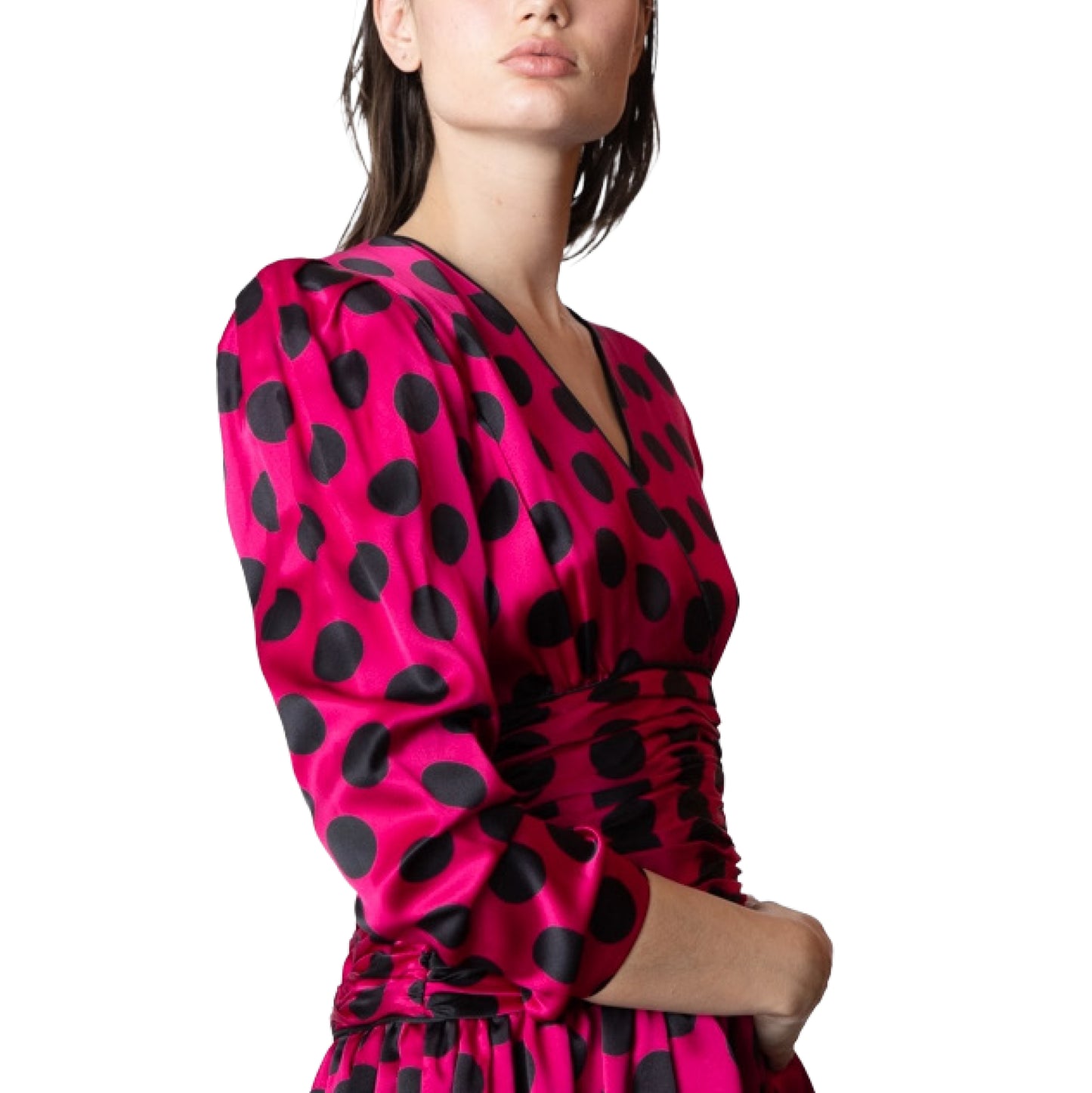 Maggy London Vintage Silk Polka Dot Dress