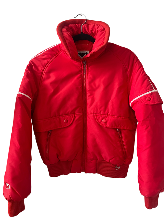 Obermeyer Vintage Red Bomber Ski Jacket