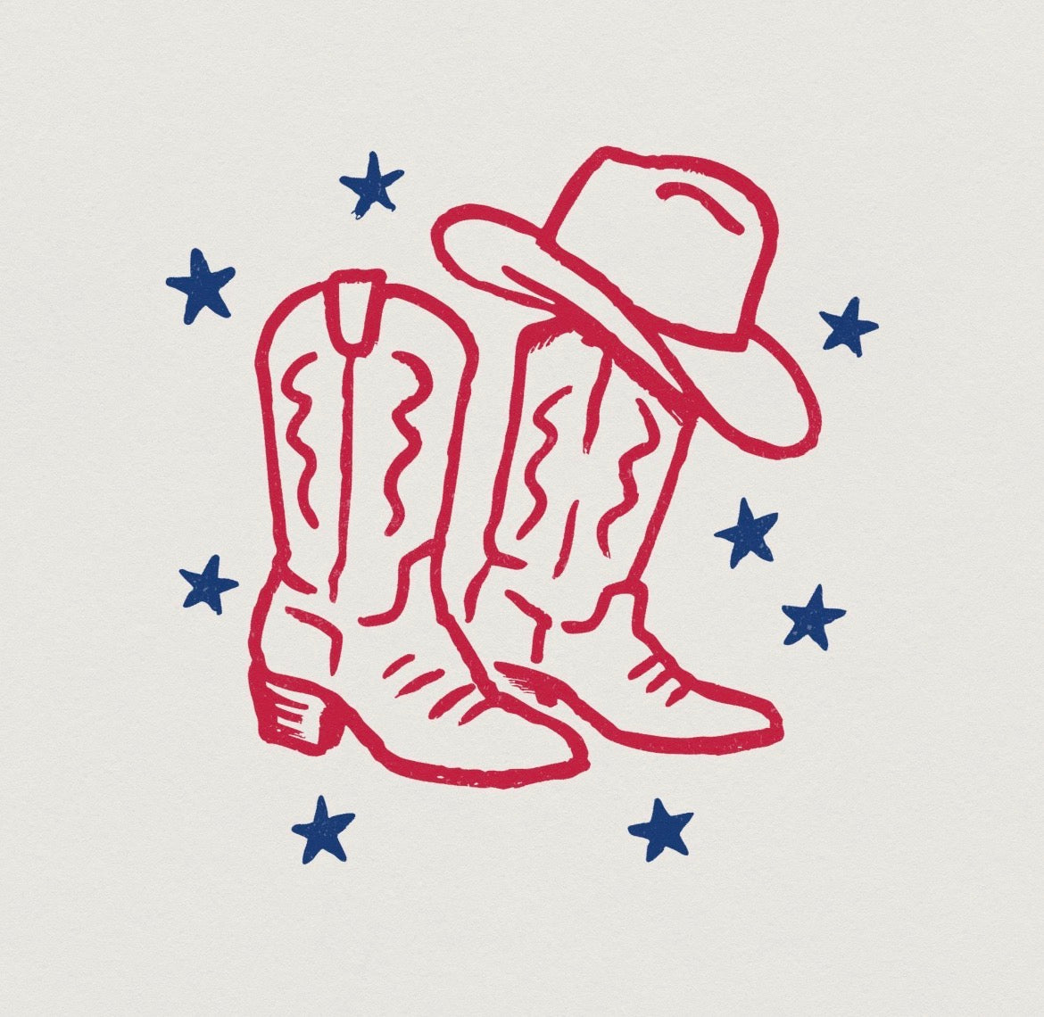 Vintage Cowboy Boots - Tulip