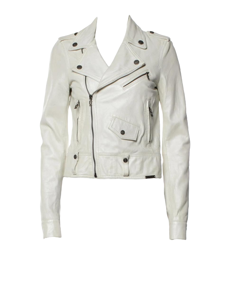 Vintage Galliano 2010 White Leather Jacket