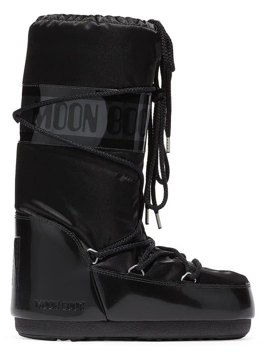Tecnica Moon Boots Black Satin