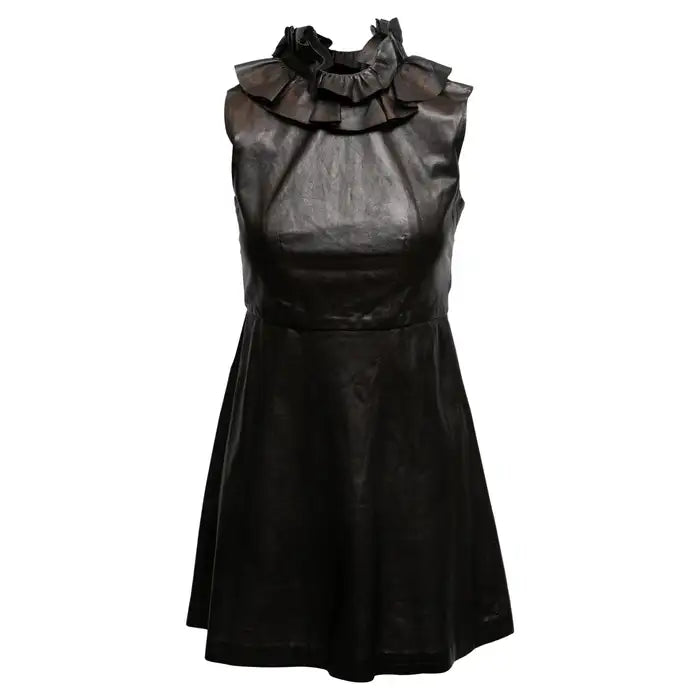 Yves Saint Laurent Leather Mini Dress