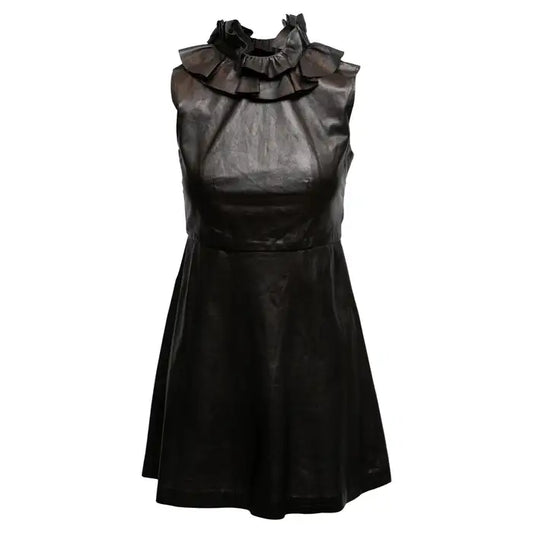 Yves Saint Laurent Leather Mini Dress